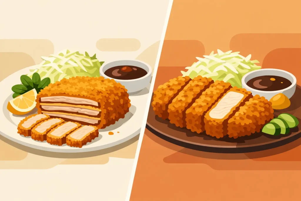 Mille Feuille Versus Traditional Tonkatsu