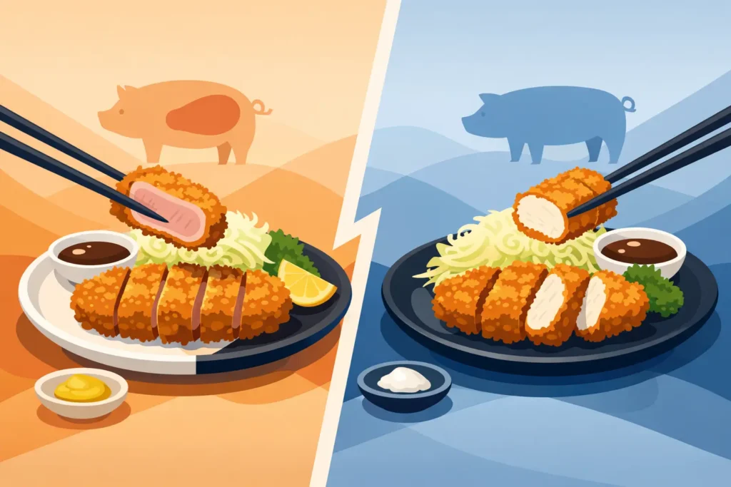 Rosu Versus Hire Cuts for Better Tonkatsu
