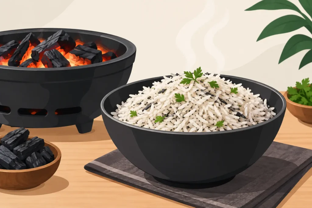 How Charcoal Cooking Flavors Rice So Distinctively