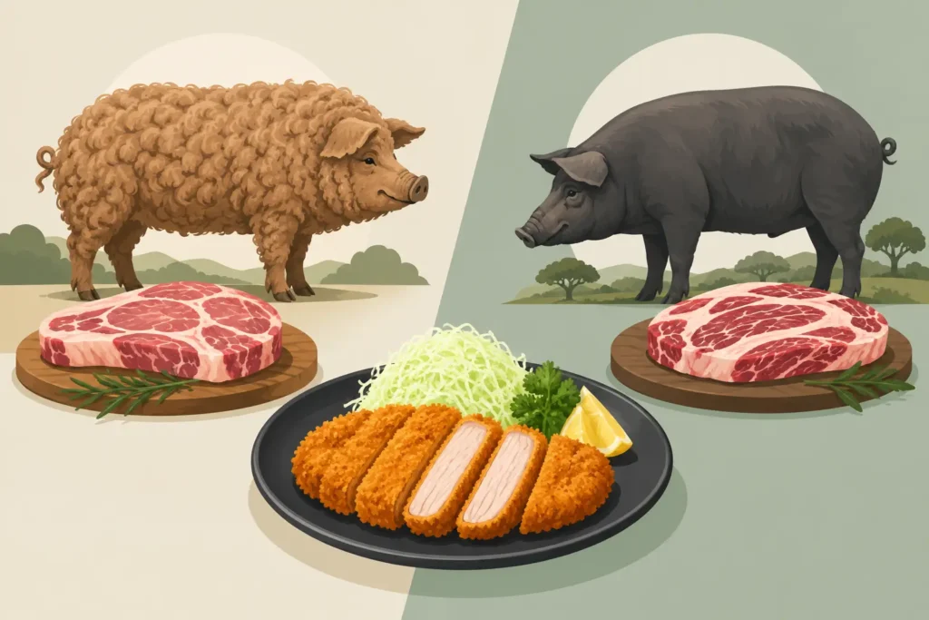 Mangalica versus Iberico Pork for Tonkatsu