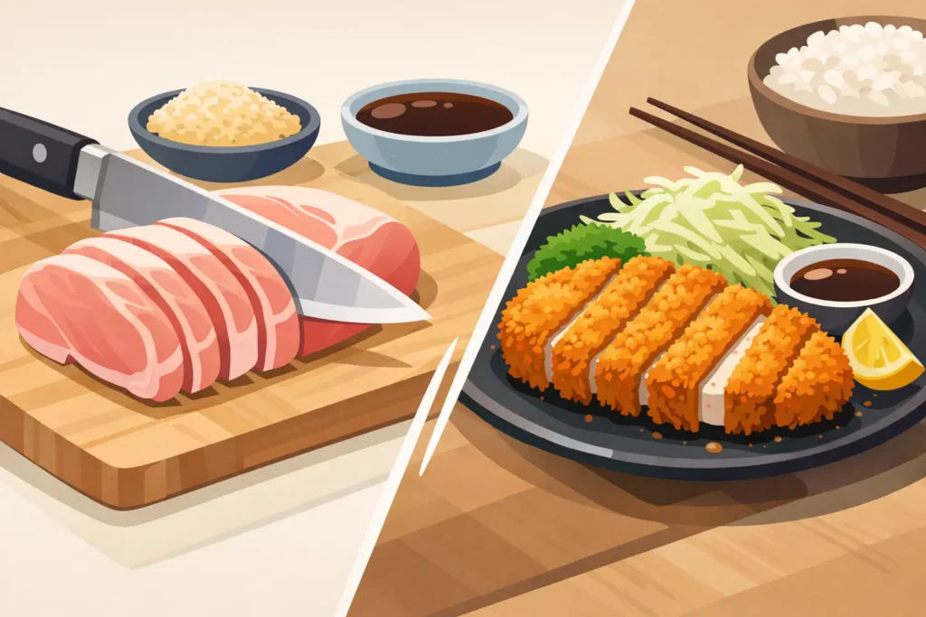 Pork Slicing Technique for Exceptional Tonkatsu